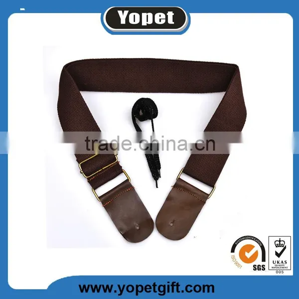 Polypropylene Blank Guitar Strap With Leather Guitar Strap Ends