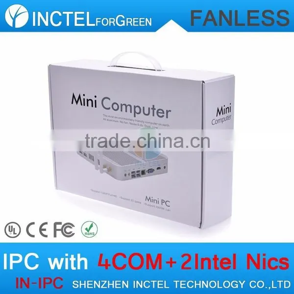 Embeded Fanless Desktop Computers Intel Celeron C1037U 1.8G Auto Boot USB3.0 Dual Gigabit Lan 4 COM 4G RAM 64G SSD 640G HDD photo-5