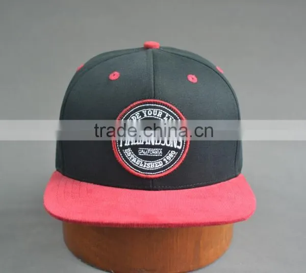 Black and Red Flat Brim Snapback photo-2
