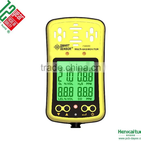 High Sensitive Sensor Probe CO O2 H2S Combustible Gas 4 Gases In 1 Detector Multi Gas Analyzer AS8900 photo-2