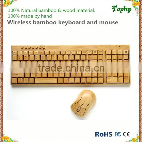 High End 2.4G Wireless Keyboard and Mouse Combo Set Supply Cheap Bamboo Wireless Keyboard and Mouse photo-2