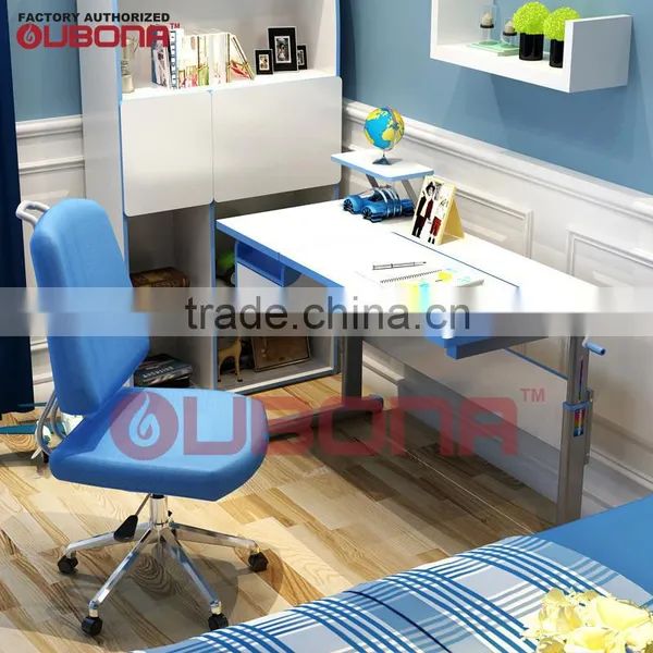 Ergo-comfort Height Adjustable Desk Work Space for Children Study Desk & Chair Sets Kids Portable Writing Desk for Teens photo-3