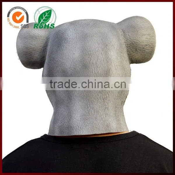 Cheap Halloween Funny Carnival Animal Koala Head Rubber Latex Mask photo-4