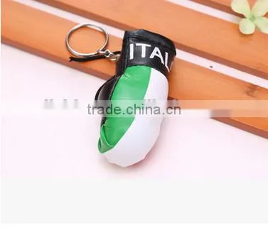 Wholesale Hot Item PVC Mini Boxing Glove Keychains With National Flag or Football Club Logo Boxing Glove Keychains photo-2