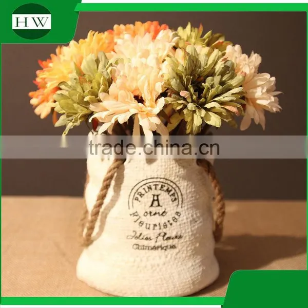 Printemps Creative Countryside Simulation Pocket Handbag Fancy Decoration Vase With Rope photo-4