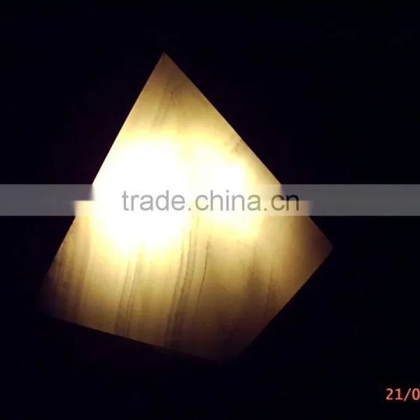 Onyx Light Green Pyramid Lamp ID: Lamp07
