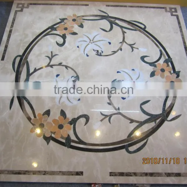 Hot Design Flower Pattern Marble Waterjet Medallion photo-2