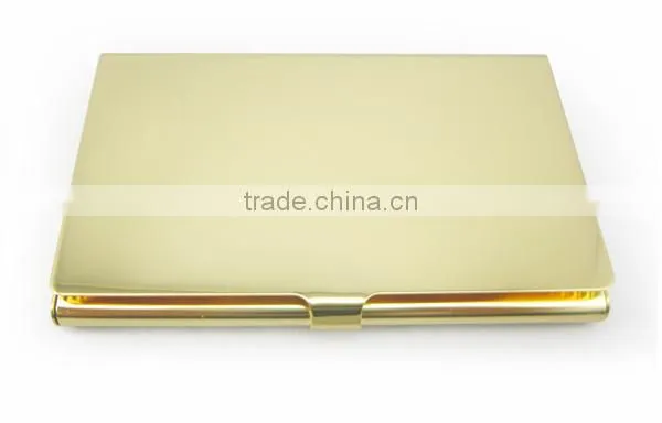 Gold Plated Stainless Steel Mirror Name Card Box for Gift, Platinum Business Card Holder photo-2