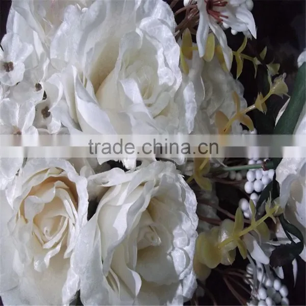 SJ20170029 White Real Touch Silk Flower Rose Bud photo-2