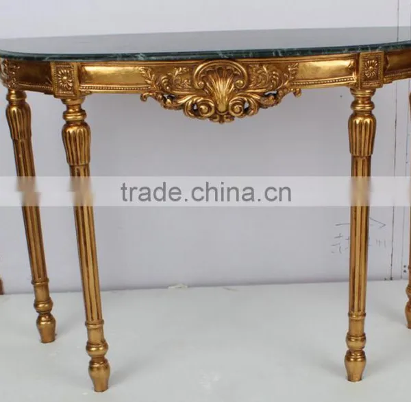 French Style Green Marble Console Tables For Sale photo-2