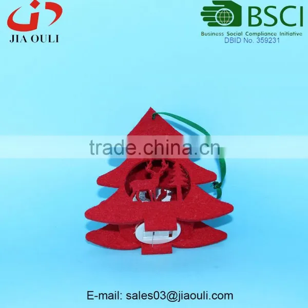 BSCI Audit Factory Hot Sales LED Light Decoration Non-woven Hanging Christmas Tree photo-6
