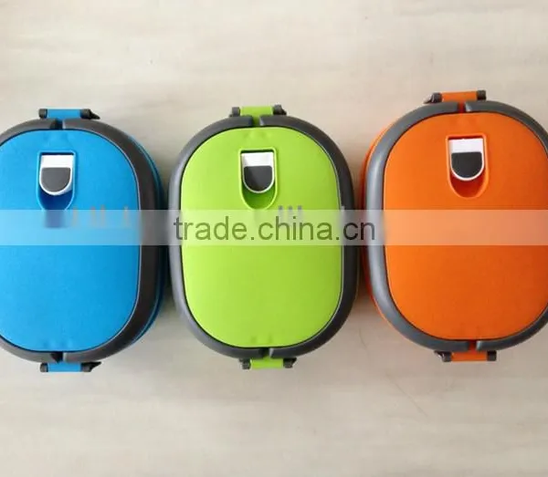 Wholesale Three-layer Stainless Steel Lunch Box and Practical Messtin in Three Color photo-3
