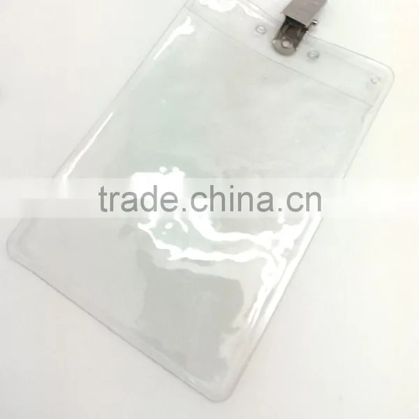 3" * 4" ID Badge Holder With Metal Clip, Name Tag Holder, ID Card Holder With Clip photo-3