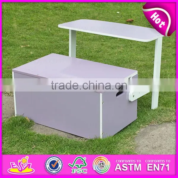 2015 Best Seller Cheap Kid Wooden Storage Box,Multifunction Wooden Toy Storage Box,Storage Box Can Change to Study Table W08G017 photo-5