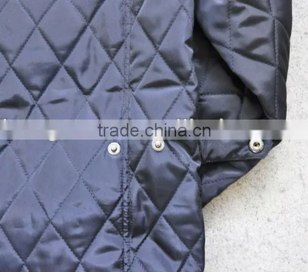 European Style Diamond Stitching Cotton Padding Quilted Bomber Jacket photo-3