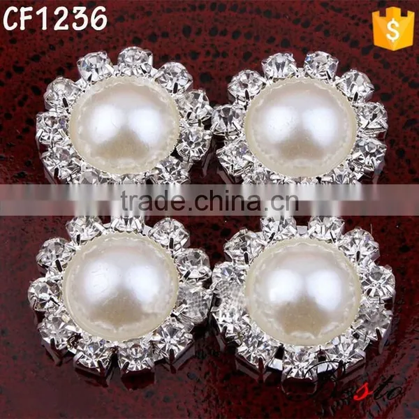 20mm Factory Wholesale Alloy Pearl Buckle for Flower photo-2