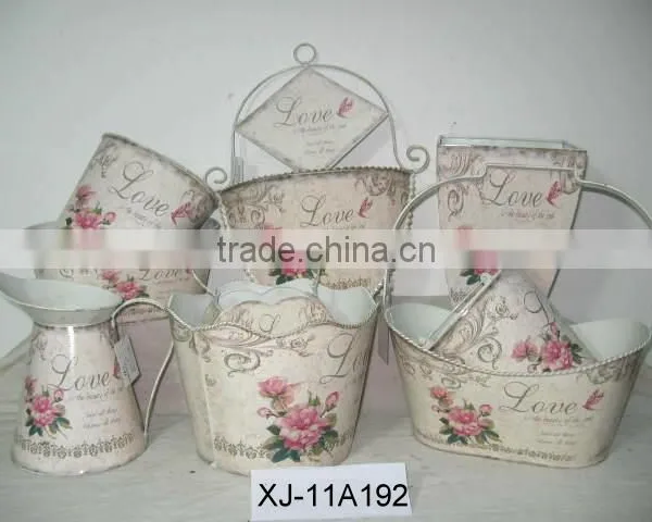 Cheap Metal Decal Flower Pot for Deco photo-6