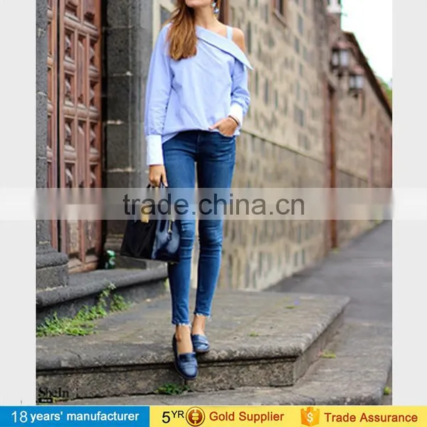 2017 Latest Women Blouse Tops Sample Long Sleeve Ruffle Collar High Neck Cotton Sarees Blouse Designs Patterns Picture photo-6
