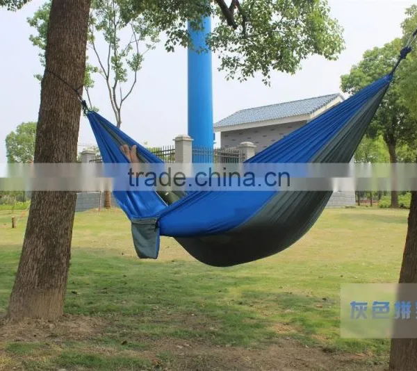 Shuoyang Portable Camping Hammock-100% Ripstop Parachute Nylon Outdoor Double Hammock With Free Hammock Straps & Carabiners photo-4