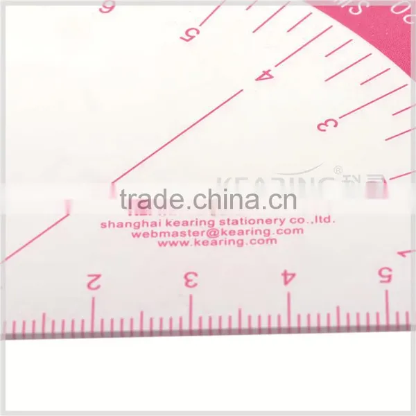 Kearing Chinese Manufactur Plastic Triangle Grading Rulerwith Protractor # T010 photo-2
