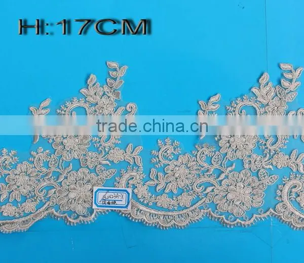 Dongguan Beinuo Ivory Eyelash Lace Trim With Bottom Price photo-6