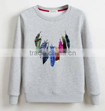 China Oem Cheaper Customized TC65/35fleece 300grm Printed Crewneck Sweatshirt With Good Quality photo-3