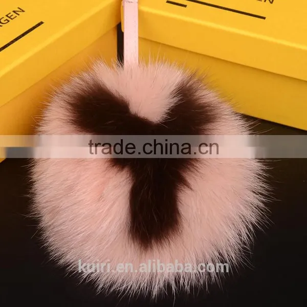 Bags Pendant Ultralarge 15cm Letter Fox Fur Ball Hangings Fashion Fur Accessories Keychain Gift photo-5