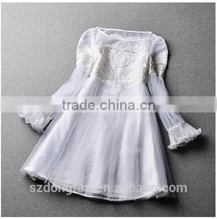 White Sexy Korea Skirt Girl Dress Patterns Formal Dress With White Custom Garment photo-2