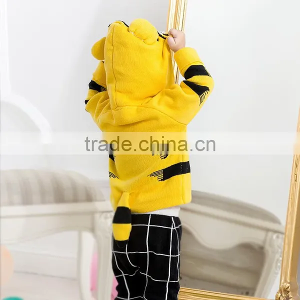 S17689A Autumn Baby Girl Cartoon Tiger Jacquard Cotton Sweater photo-3