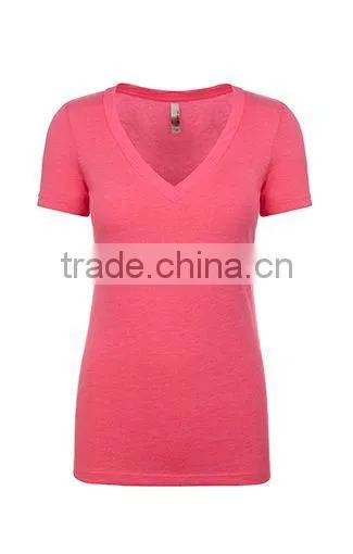 Next Level Apparel Ladies' Tri-Blend Deep V Tee - Made of Pre-shrunk 50% Polyester, 25% Cotton, 25% Rayon. Comes With Your Logo photo-6