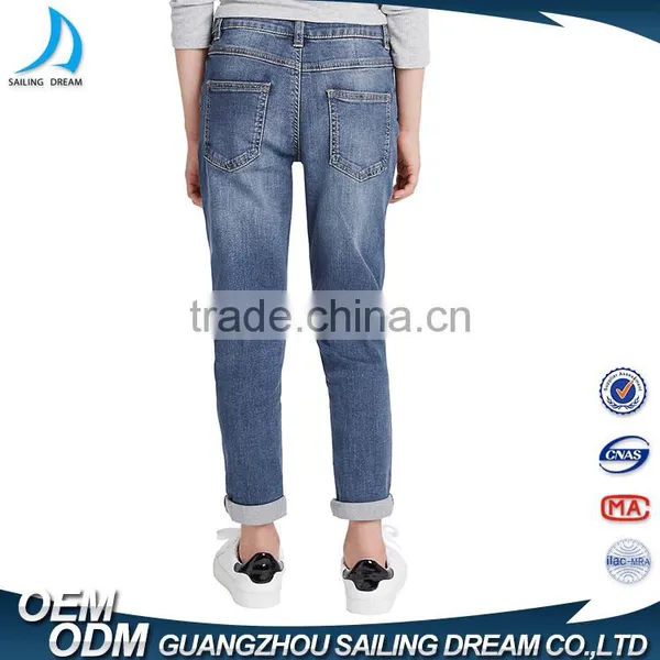 2017 Hot New Product Pure Denim Skinny Children New Style Fashion Girls Jeans for Wholesale photo-2