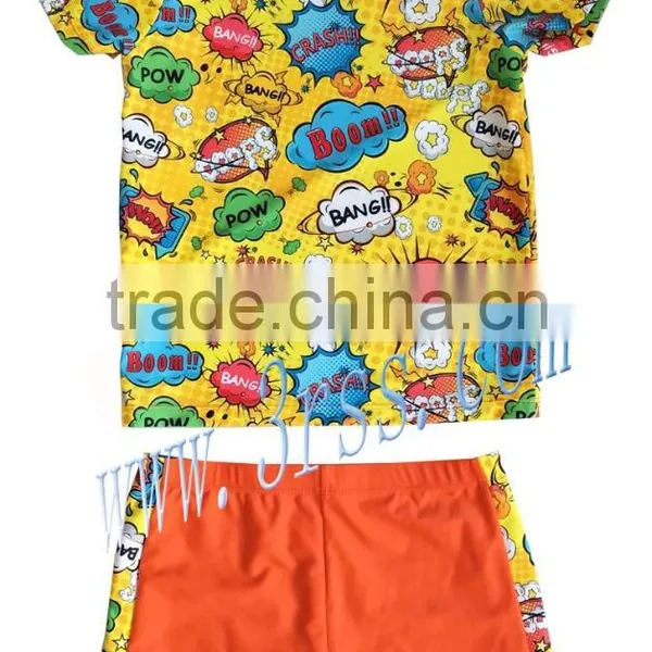 Best-selling Digital Printing Two Pieces Rash Guard Kids Rash Guard for Boys photo-2