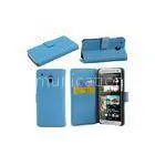 Blue Luxury Leather HTC Phone Cases Waterproof Cellphone Wallet Case