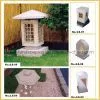 Stone Lantern, Outdoor Granite Gardening Lamp, Carved Stone Lantern, Decorative Stone Lamp