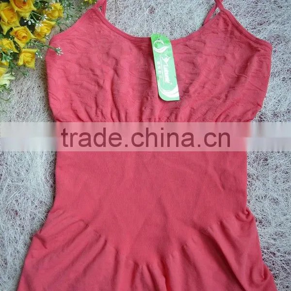 Lady's Seamless Collect Waist Vest Nylon Cotton Spandex