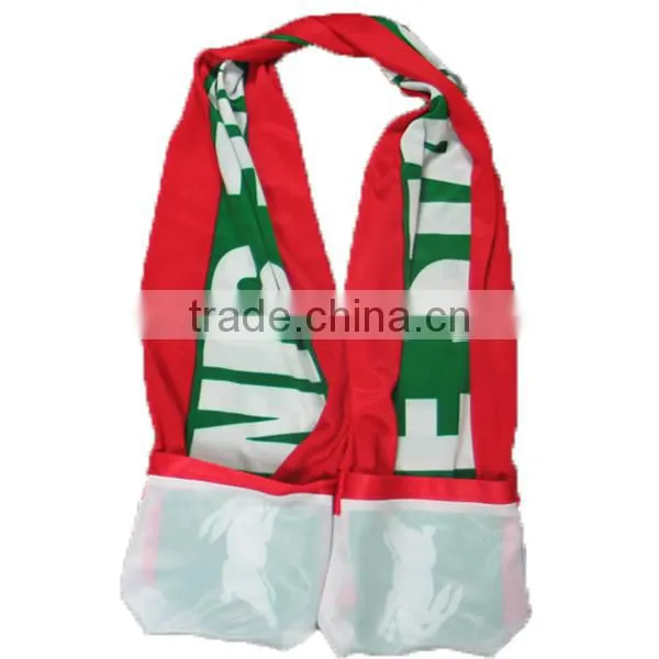 Cheapest World Cup Printed Pattern Football Club Scarf for Promotion
