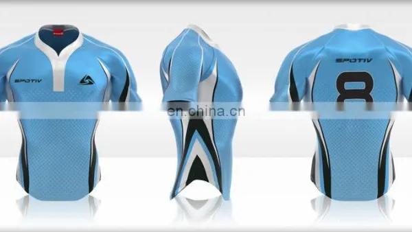 Manufacture Breathable Customized Rugby Jersey With Sublimation photo-3