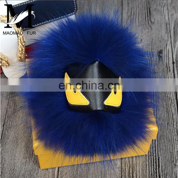 2015 High Quality Raccoon Fur Keychain for Bag Charm Monster Keychain