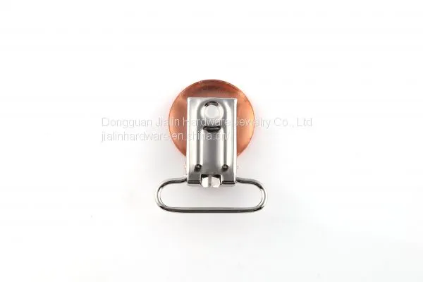 Rose Gold Coated Baby Pacifier Clip Suitable for 1 Inch Width Fabric to Hold on photo-2