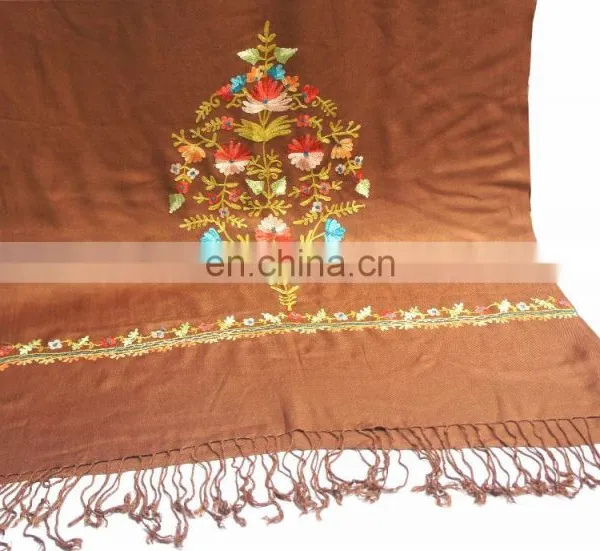 Viscose Pashmina Shwal With Embroidery photo-3