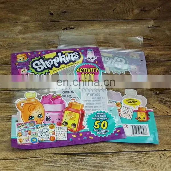 Cute Design China Factory Wholesale Clear Window Printing Opp Sugar/toy Plastic Packaging Bags With Handing photo-3