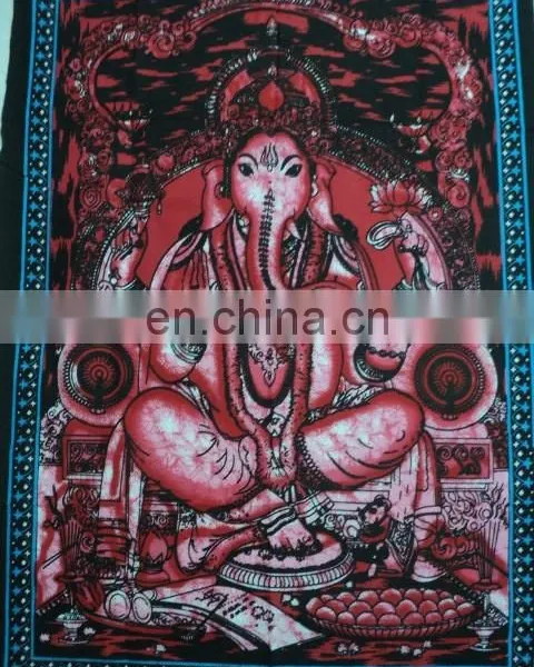 Hindu Prints BATIK PRINTED WALL TAPESTRY FROM INDIA LOT OF 50 PCS photo-2