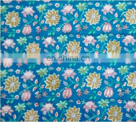 Wholesale African Prints Block Prints Textile Cotton Jaipuri Handmade Fabric / Fabric / 100% Cotton Fabric