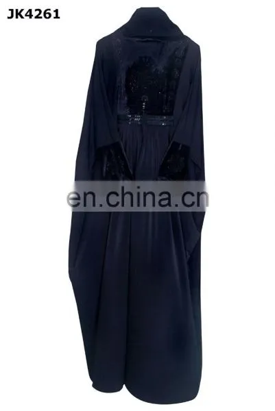 Women's Free Size Black Colour Lycra(Stretchable) With Diamond Stone Work & Embroidery Lace Work / Islamic Wear Burkha photo-2