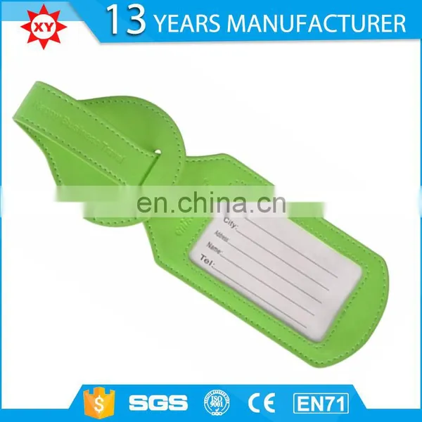 2-Pack Neon Leather Luggage Tag, Green, One Size,funny Luggage Tag photo-3