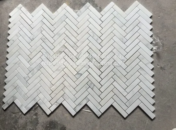 Oriental White Marble Herringbone Mosaic for Bathroom & Kithchen photo-4