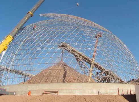 Security Structure Bolt Ball Connecting Space Frame Dome Coal Storage photo-3