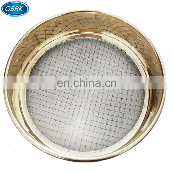 Sand Soil Grain Sieving Woven Stainless Steel Wire Cloth Brass Frame Standard for Laboratory Test Sieve photo-2