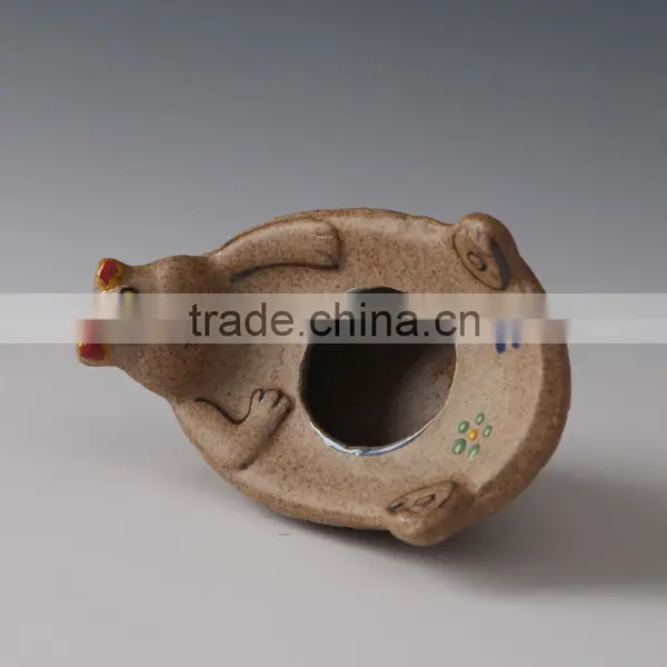 Hotsale Antique Milk Color Mini Ceramic Flower Pots Garden Pots For Home Decoration photo-3