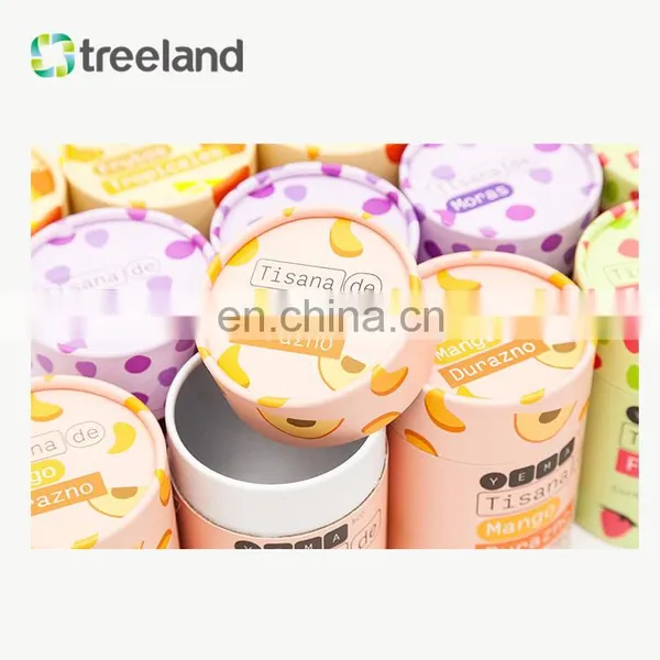Food Grade Cylinder Box Tea Paper Tube Carton Tube With Custom Print photo-4